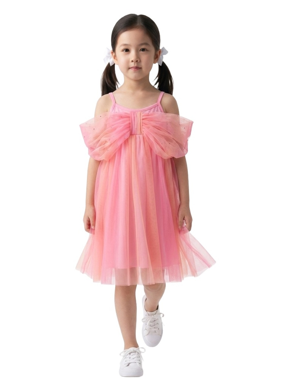 Hannah Banana Pink Ombre Tulle Dress